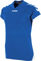 Hummel Fyn Shirt Korte Mouw Dames - Royal / Wit | Maat: M