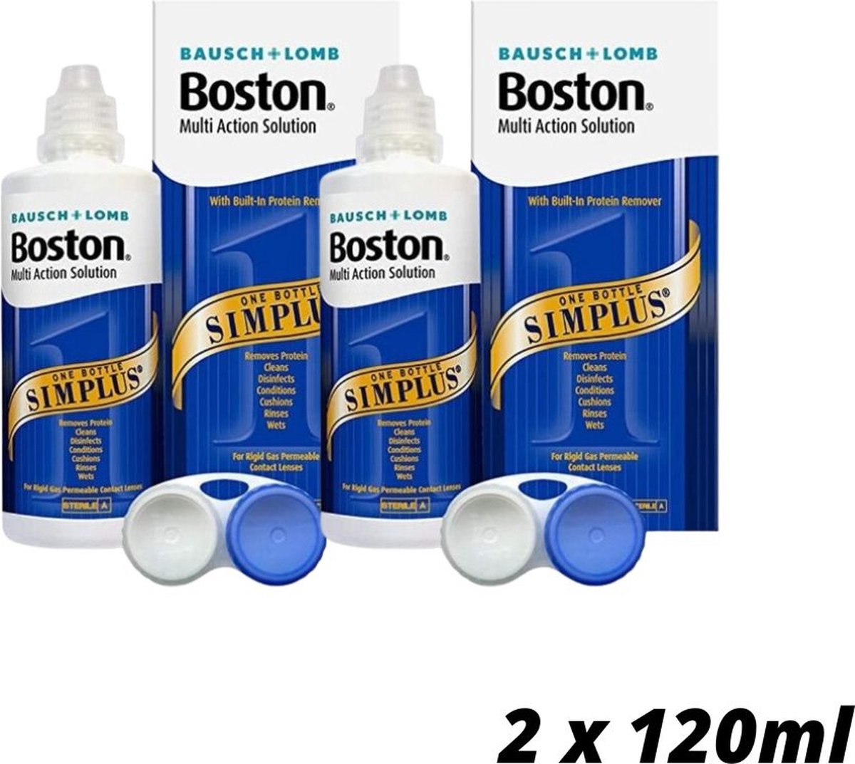 Boston Simplus - alles-in-één lenzenvloeistof - 2x 120ml - harde lenzen