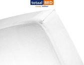 Molton hoeslaken - 120x210cm - Wit - voor topmatras & matras