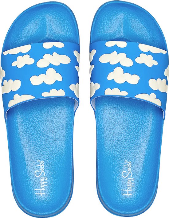Happy Socks slippers cloudy blauw - 42-43