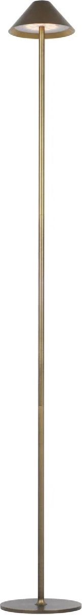 QUTE LED vloerlamp 3W 320Lm IP54, herlaadbaar, batterij incl, brons