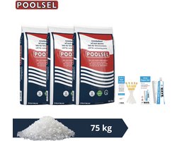 Poolsel zwembadzout - Geschikt voor zoutwatersysteem - 75 kg & WAYS Scrubborstel