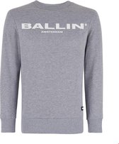 Ballin Amsterdam -  Heren Slim Fit   Original Sweater  - Grijs - Maat XS