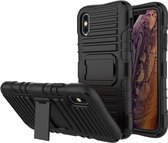 Shockproof Armor hoesje met draagriem geschikt voor Apple iPhone X / Xs + gratis glazen Screenprotector