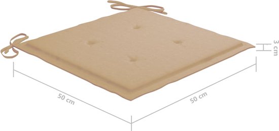 vidaXL - Tuinstoelen - 4 - st - met - kussens - massief - teakhout