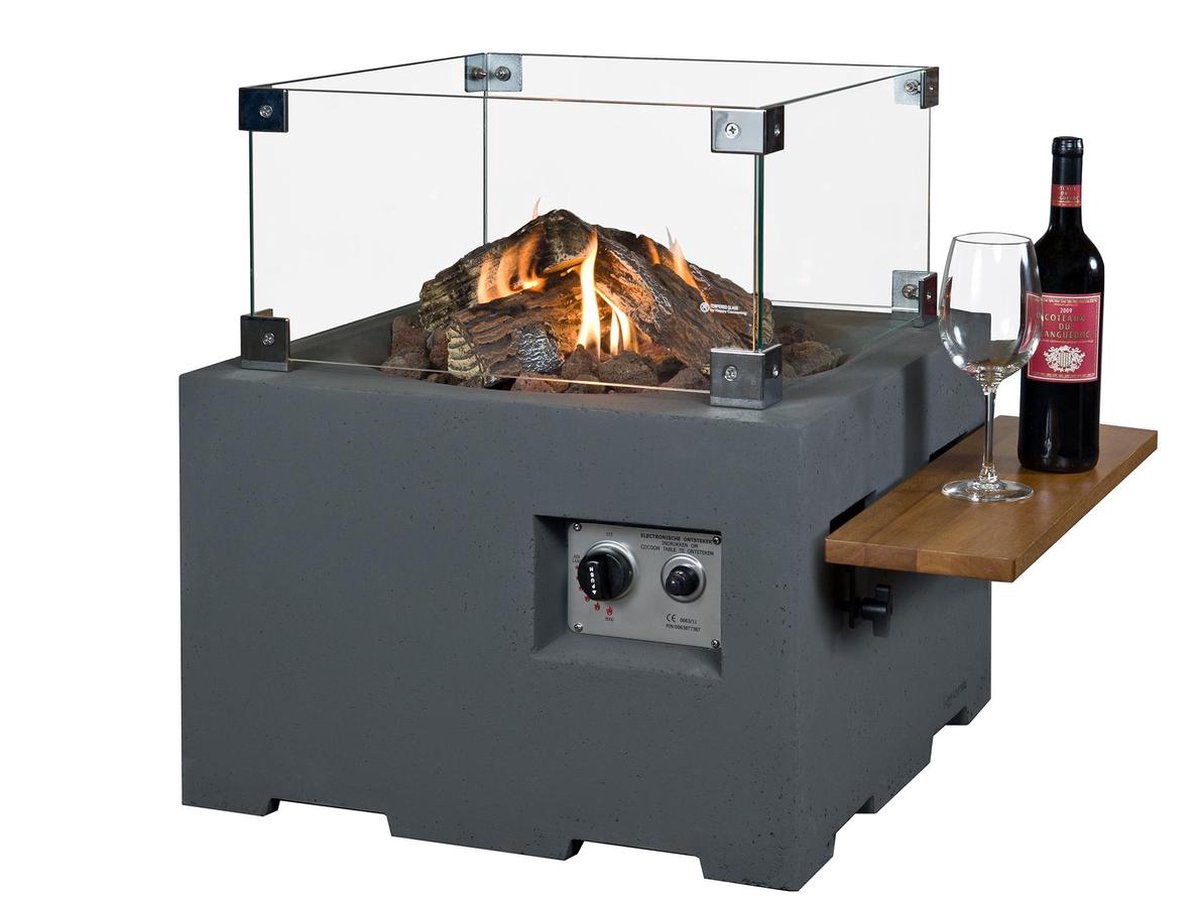 Happy Cocooning Cocoon Table Small Square - Fire Table - Black