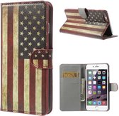 Stars and stripes iPhone 6 plus portemonnee hoes