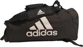 adidas Training Sporttas Polyester 2 in 1 Zwart/Wit Large
