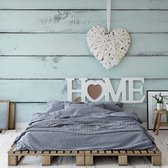 Fotobehang Vintage Chic Home Painted Wooden Planks Texture Light Blue | VEA - 206cm x 275cm | 130gr/m2 Vlies