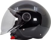 BHR 832 | minimal vespa helm | glans zwart | motor, scooter, brommer | maat XXL