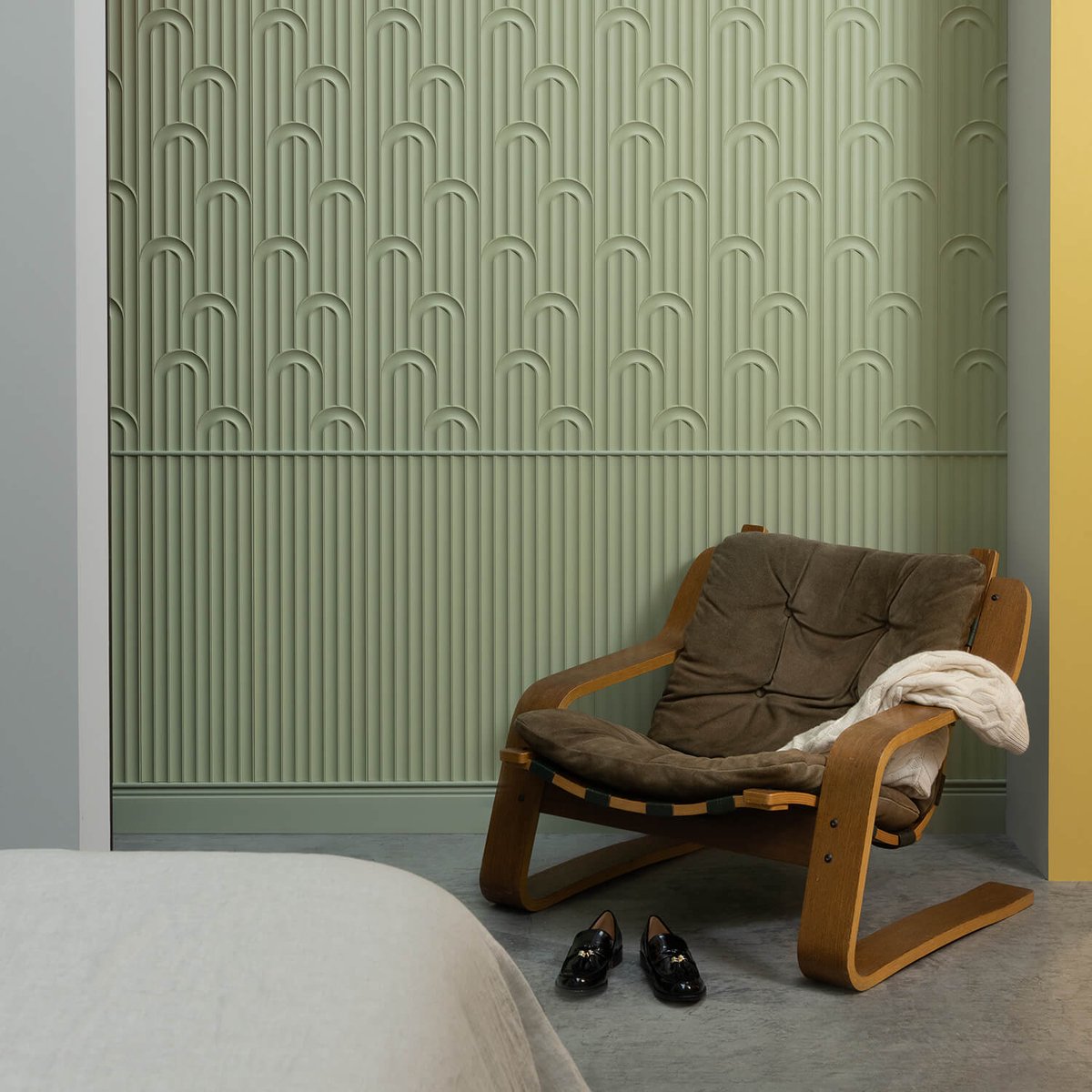 3d Muurpaneel NMC WAVE ARSTYL Noel Marquet Wandpaneel Sierelement Modern Design Wit 0 43 M2