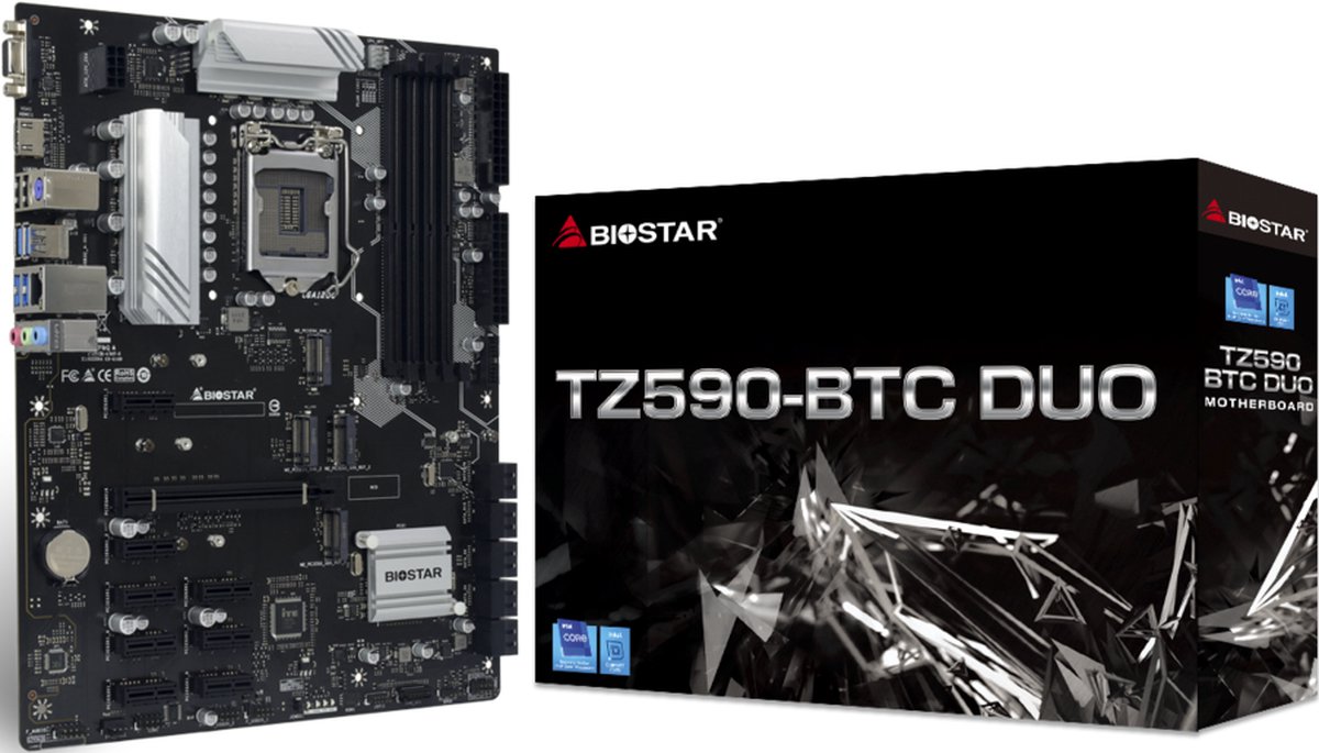 Biostar Tz590-Btc Duo Mining moederbord