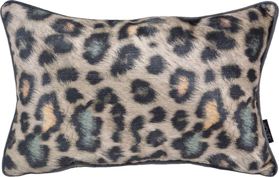 Sierkussen Velvet Colorful Leopard | 30 x 50 cm | Velvet/Polyester