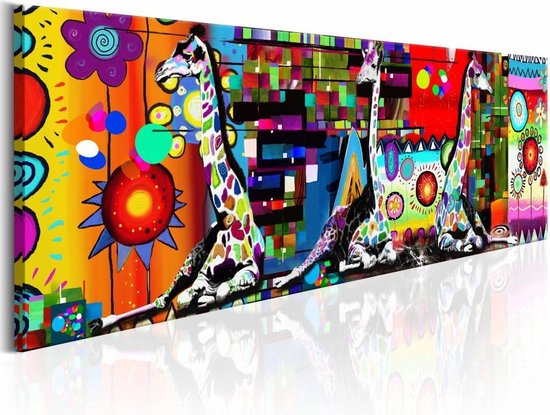 Koor diep Decoratief Schilderij - Kleurrijke Savanne , multi kleur | bol.com