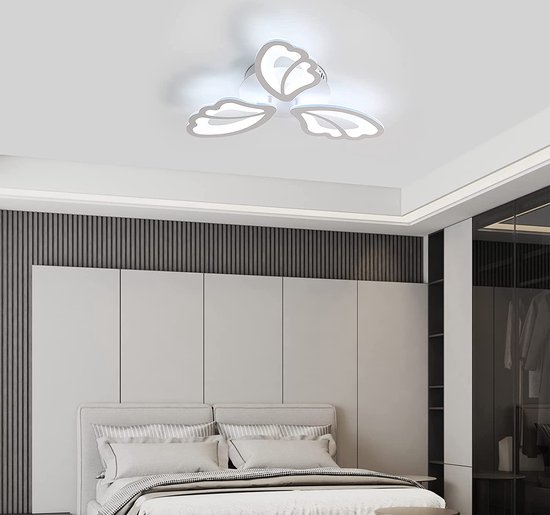 Plafonnier LED, Lampe de Plafond 2 Anneaux 22W 1650LM, Lampe LED Rond  Moderne pour Cuisine Salon Couloir Chambre Salle de Bain, Blanc Froid  ,6000K