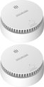 WisuAlarm SA20-A Rookmelder - 2 Rookmelders - 10 jaar batterij - Kan in de buurt van keuken en badkamer - Voldoet aan Europese norm - Brandalarm