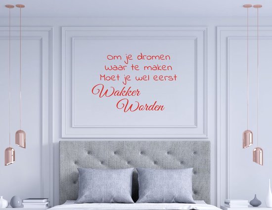 Stickerheld - Muursticker Om je dromen waar te maken - Slaapkamer