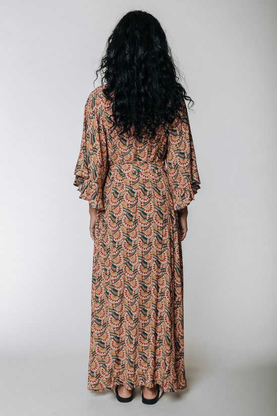 Colourful Rebel Alice Graphic Fan Maxi Wrap Dress S bol