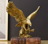 Amerikaanse Hars Goud Adelaar Beeldje Voor Interieur Golden Art Model Collection Craft Home Room Office DesktopDecoratie