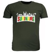 Suriname T-Shirt Fortnite Stijl Zwart / Grijs / Blauw / Groen