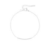 OOZOO Jewellery - zilverkleurige armband met strass steentjes - SB-1027