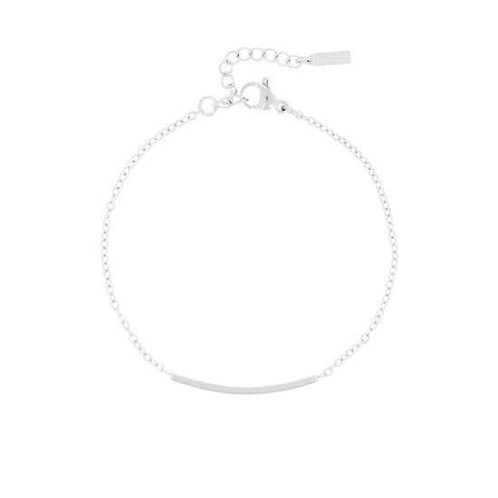 OOZOO Jewellery - zilverkleurige armband met strass steentjes - SB-1027