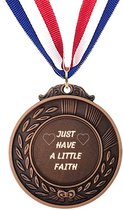 Akyol - hoop sleutelhanger medaille bronskleuring - Liefde - echte bikkel - cancer awareness - geloof - cadeau - kado - geschenk - gift - verjaardagscadeau