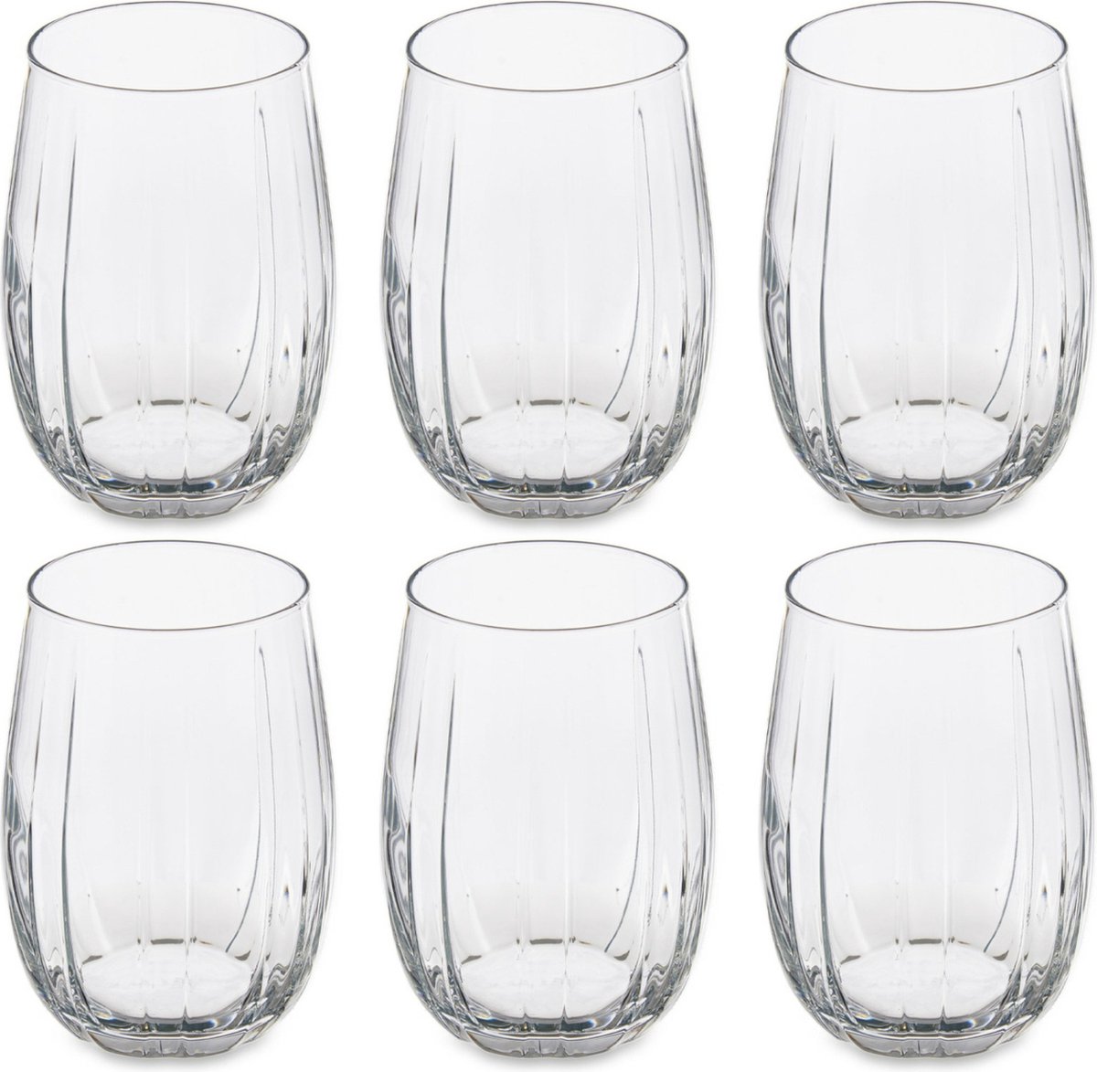 Pasabahce Drinkglazen/waterglazen - luxe glas - set 12x stuks - 400 ml