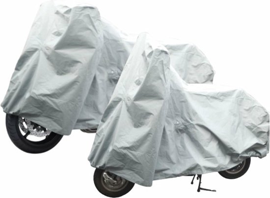 Benson Stevige motor- en scooterhoes – waterafstotend – 246 x 104 x 127 cm – zilvergrijs – inclusief opbergtas