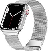 Milanees Smartwatch bandje - Geschikt voor Apple Watch Milanees bandje - zilver - Strap-it Horlogeband / Polsband / Armband - Maat: 42 - 44 - 45 - 49mm