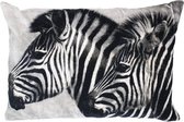Sierkussen - Groot Fluweel Zebras - Multicolor - 60 Cm X 40 Cm