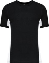 Chemise sport homme bicolore ' Tiger' à col rond Noir/ White - XL