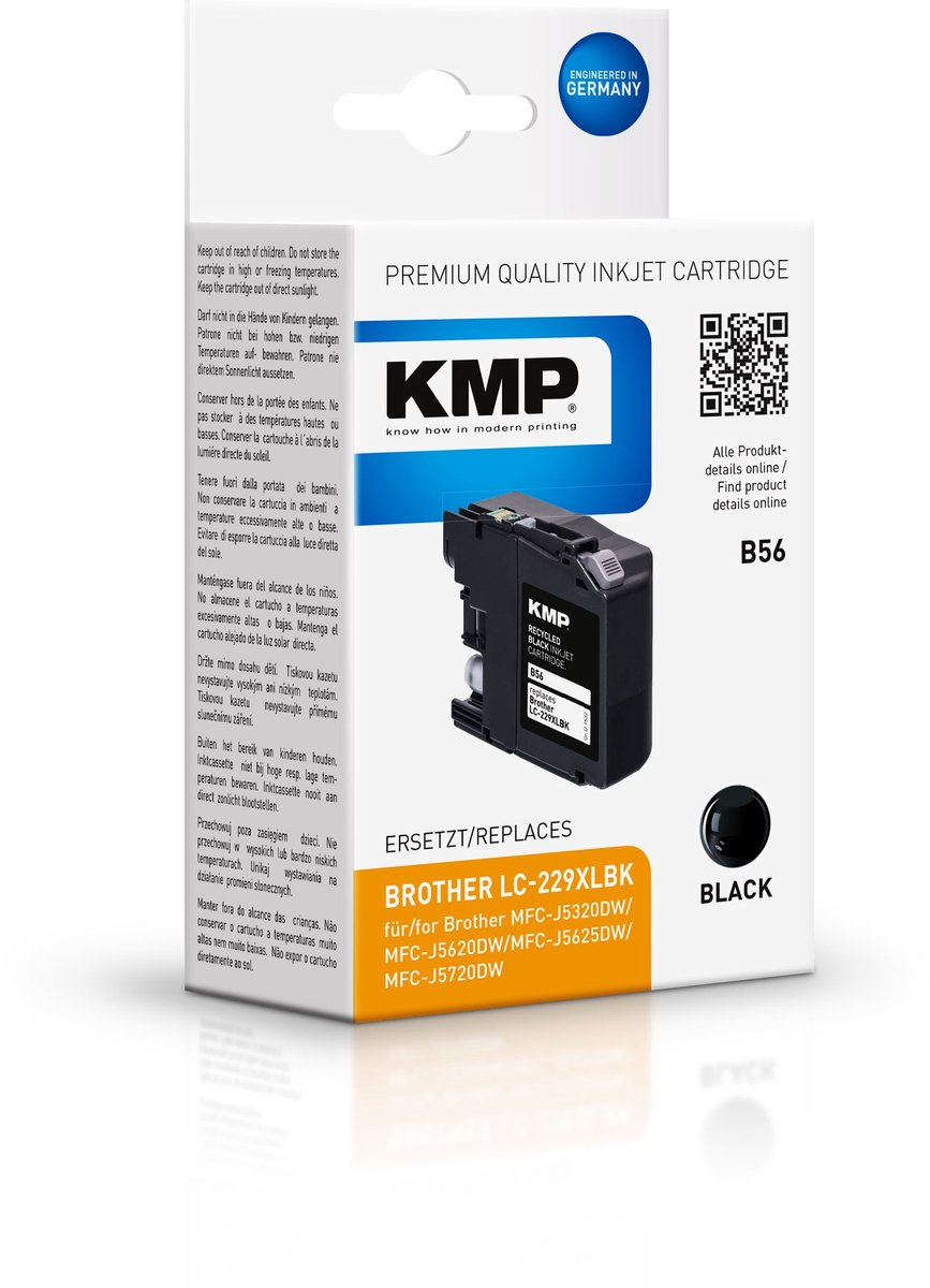 KMP B56 inktcartridge Hoog (XL) rendement Zwart