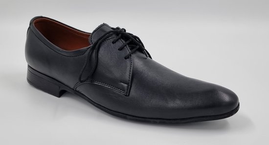 Chaussures à lacets - Chaussures Homme - Chaussures à Lacets Homme - Zwart - Taille 40 - Cuir Véritable