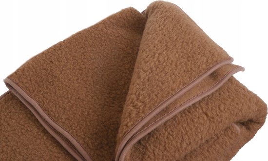 Wollen Deken 160x200cm 100% zuivere Australische Merino Wol OnceDoce® 460 g/m² Woolmark-certificaat – Warm Ademend Zacht – Wasbaar – Chocolate Brown