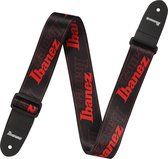 Ibanez GSD50 Logo Design Strap (Black/Red) - Gitaarband