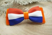 Haarstrik Koningsdag - Vlag met Oranje velvet - Oranje - NLvlag - Haarstrik - Bows and Flowers