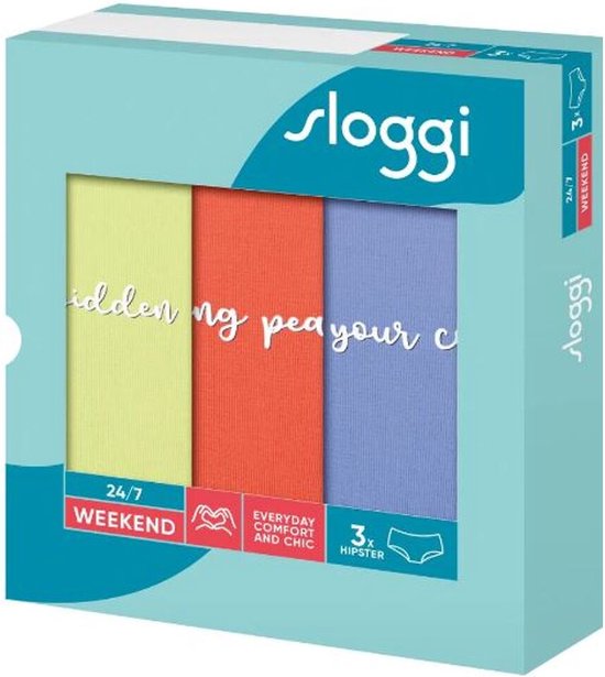 Sloggi 24/7 Weekend Hipster 3 Pack MULTICOLOR 42