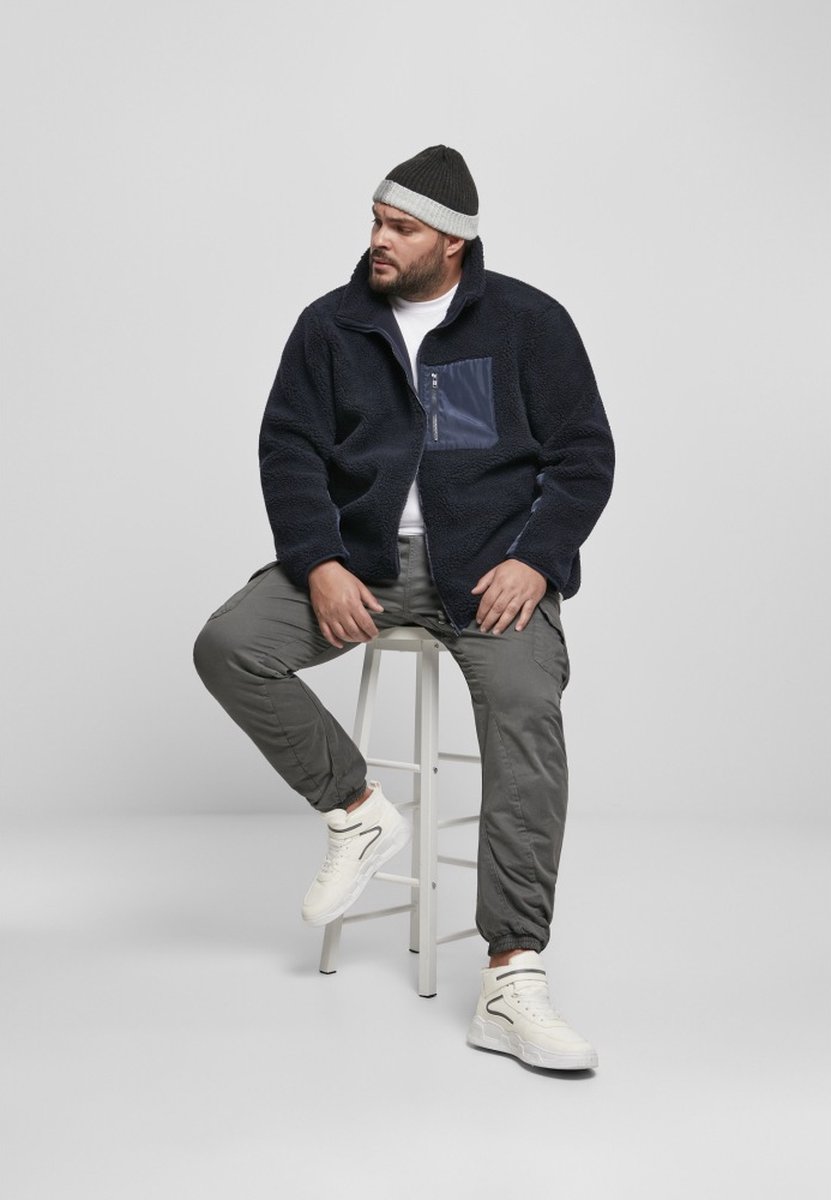 Urban Classics Sherpa Jacket L Blauw