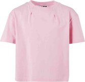 Urban Classics - Organic Oversized Pleat Kinder T-shirt - Kids 110/116 - Roze