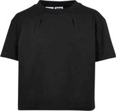 Urban Classics - Organic Oversized Pleat Kinder T-shirt - Kids 134/140 - Zwart
