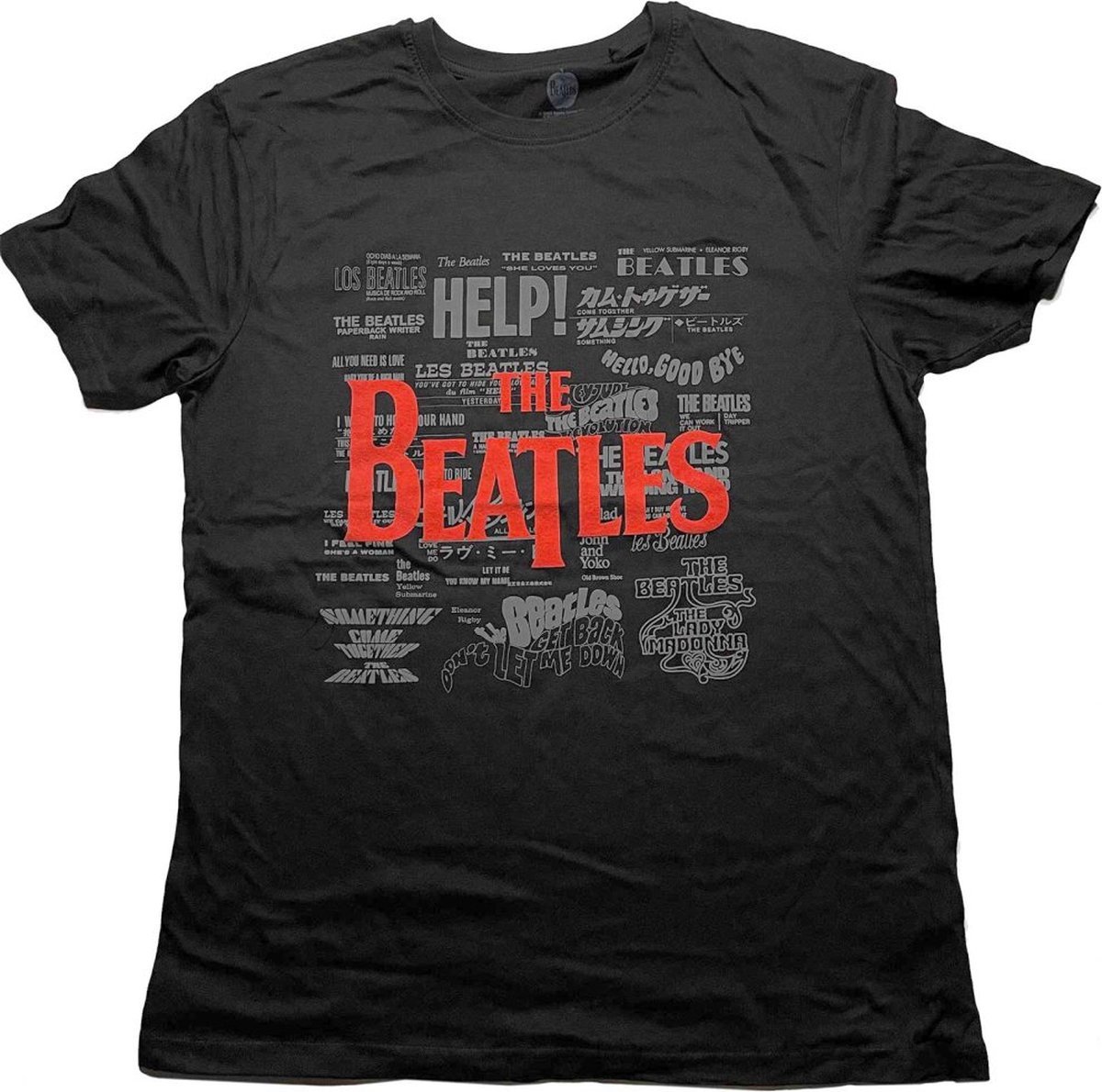 The Beatles - Titles & Logos Heren T-shirt - S - Zwart