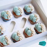 Biologische doos voor 12 cupcakes (25 stuks)
