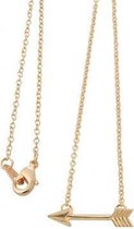 Joboly Pijl arrow boho bohemian style ketting - Dames - Goudkleurig - 45 cm