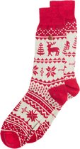 Alfredo Gonzales Northern Pixels Winter Socks 2-Pack AG-SK-NP-02 - rood - Unisex - Maat 35-37