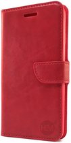 Portefeuille / Étui à livres / Couverture de livre rouge Samsung Galaxy S6 Edge SM-G925 avec compartiment pour cartes, argent et photo