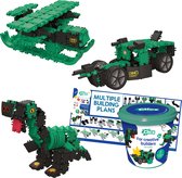 Clics Dino World 6-in-1 bouwblokken– DUURZAAM SPEELGOED gemaakt van GERECYCLEERDE kunststof- bouwset 6 in 1 - speelgoed 4,5,6,7,8 jaar jongens en meisjes- educatief speelgoed- Montessori speelgoed- constructie speelgoed