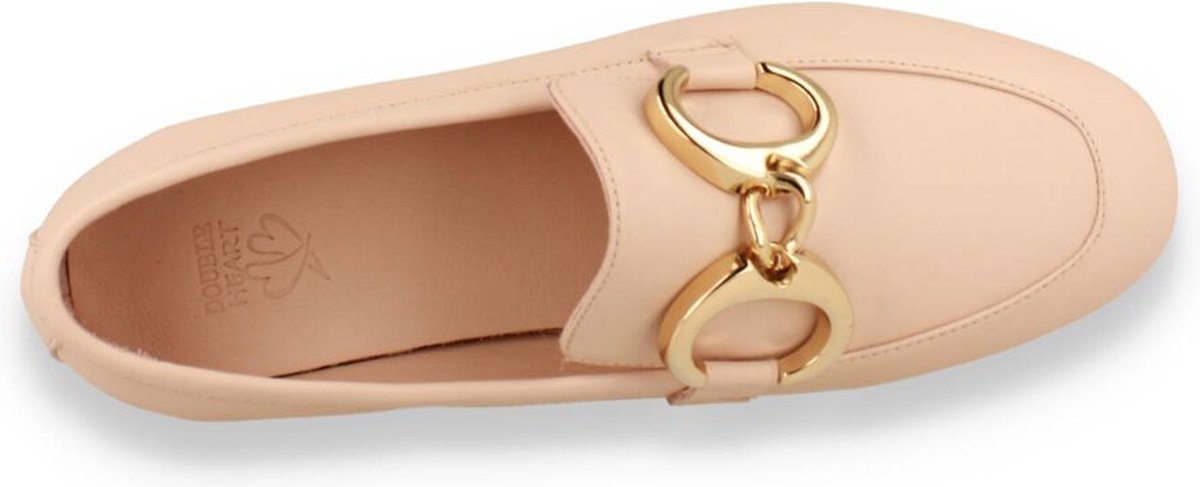 Double Heart Dames Mocassin Nude | Rose | Maat: 37