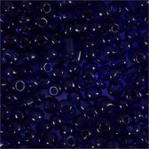 Rocailles, d 4 mm, afm 6/0 , gatgrootte 0,9-1,2 mm, kobalt blauw, 25 gr/ 1 doos