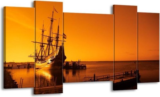 No Frame tableau toile peinture 5 Panneau Planche Mer Mur Photo